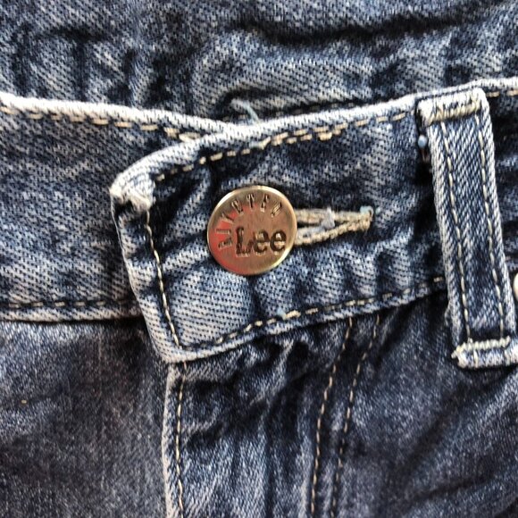 Lee Mens Jeans Size 29 Blue Denim Straight Leg Riveted Vintage Classic Casual - Picture 9 of 14